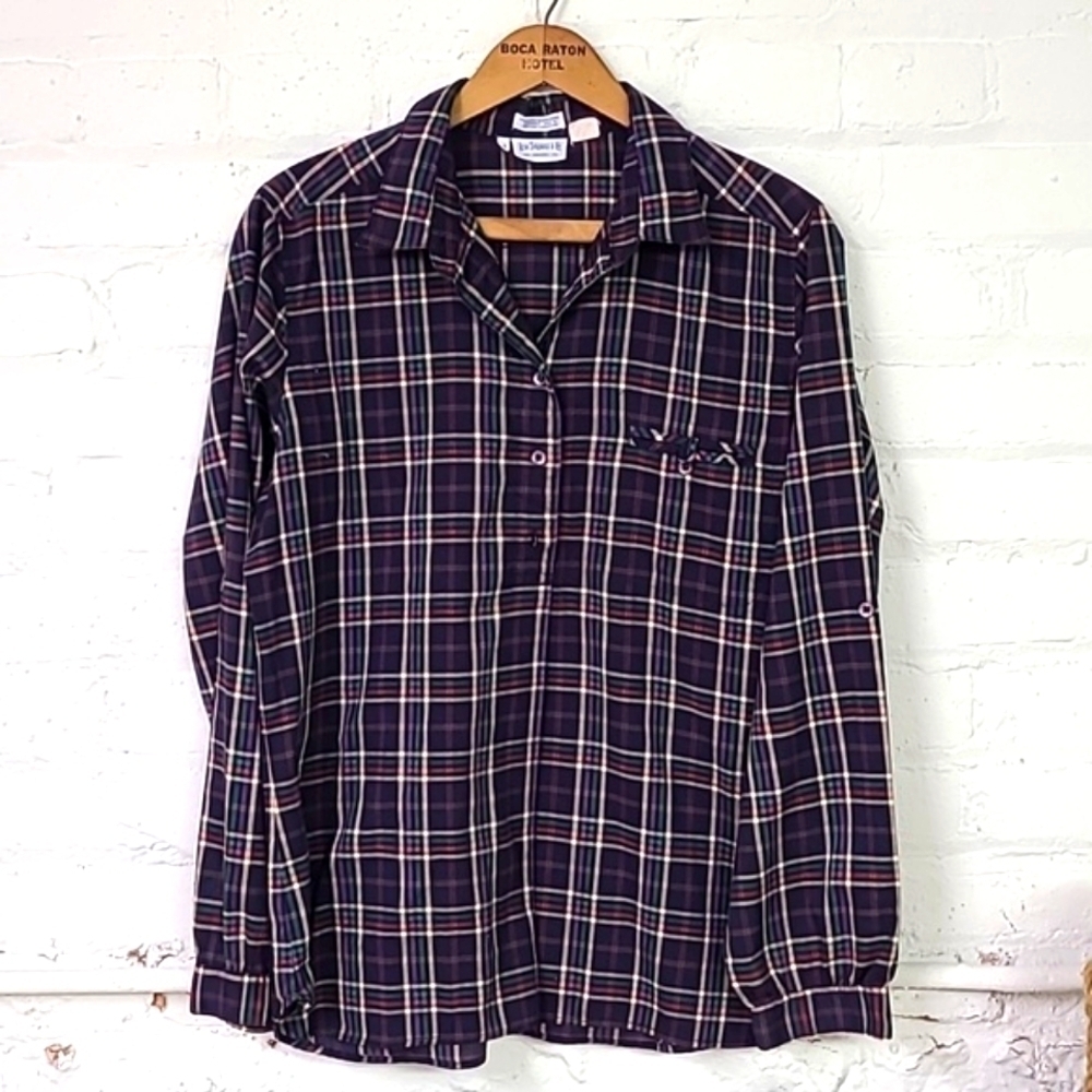 Rare 1970s Vintage Levis Plaid Shirt Size 14